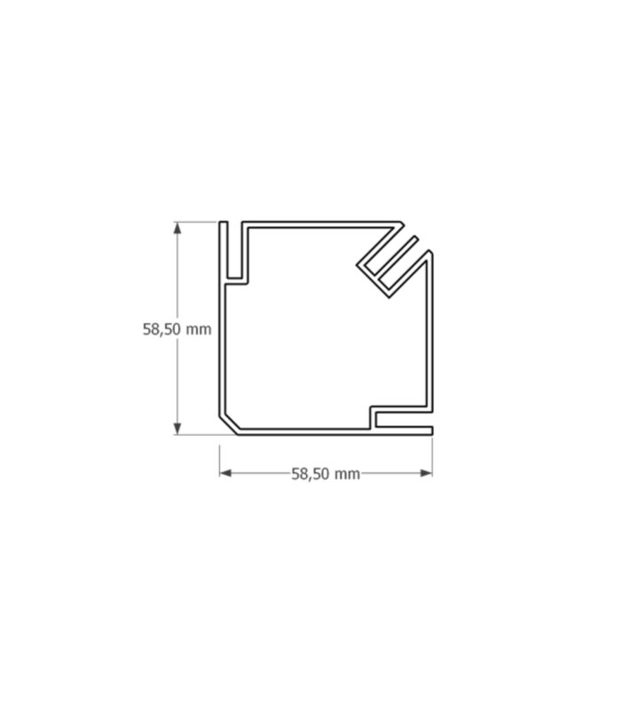 Fab-55 corner A1/6 Profil A 1488 mm inkl. Endstück (90-90) – Bild 2